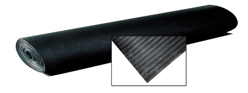 All About Rubber Rib Rubber Matting – 1/8″ Thick X 36″ Wide X 5ft Long – Black USA Made