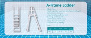 a frame pool ladder sterns