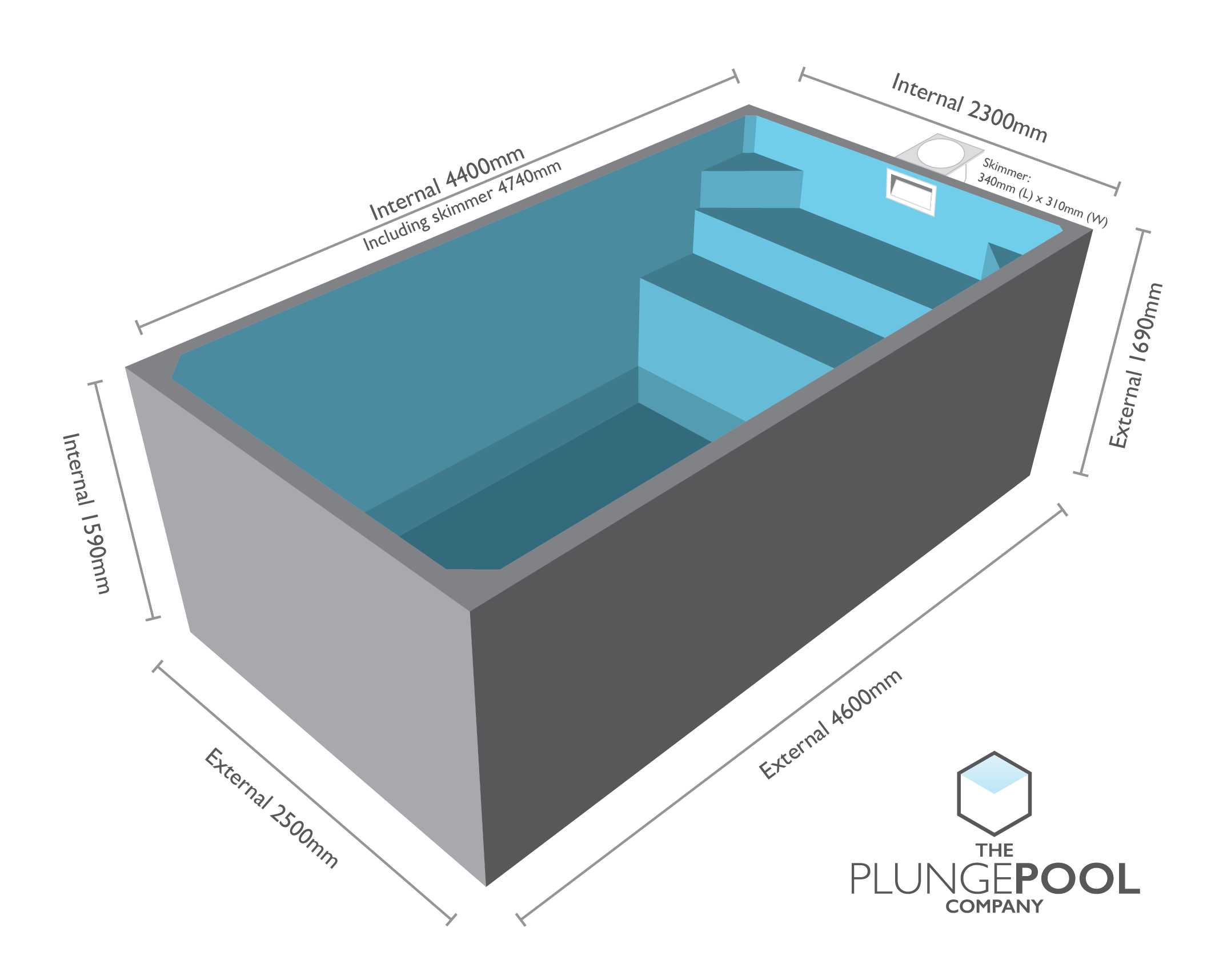 Concrete Plunge Pools 4 6m X 2 5m, Inground Pool Sizes Australia