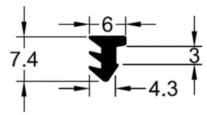 glazing channel rubber