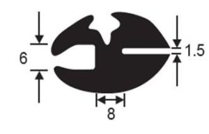 glazing channel rubber