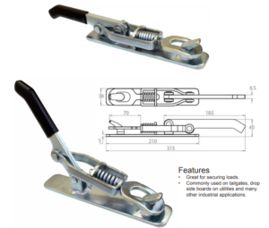 Heavy duty over centre fastener (weld on) - $39.95