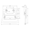 TOOL BOX HANDLE ZINC PLATE (126MM) - $7.85