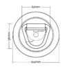 FLUSH LASHING RING WITH ANT RATTLE BLACK DECK - $7.23