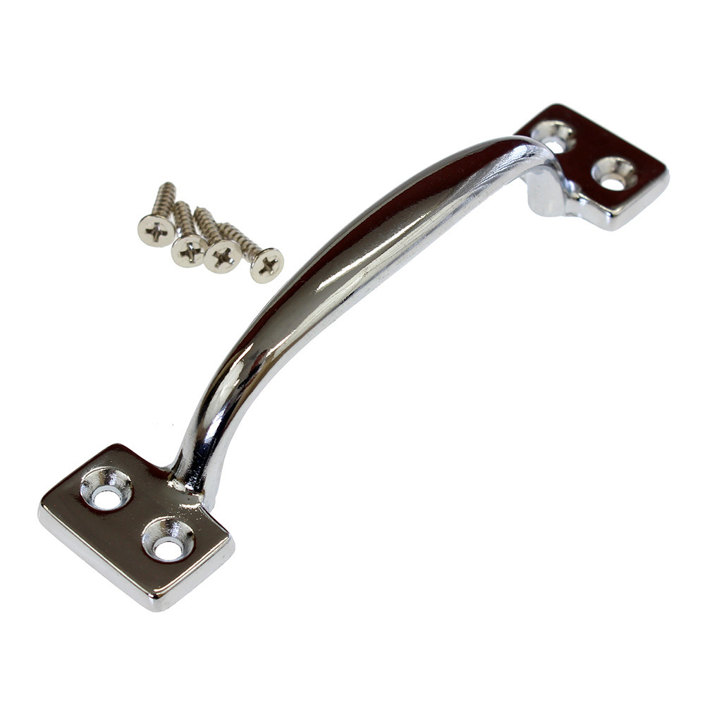 150MM D PULL HANDLE CHROME PLATED 9.62 ScottsFRP