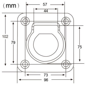 ZINC PLATE TIE DOWN 1000KG RATED 102MM X 96MM - $7.12