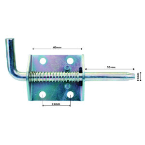 SMALL STAINLESS STEEL SPRING BOLT 316 GRADE - $23.87