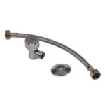 Mildon Mini Cistern Stop with 300mm Water Connector Hose Chrome