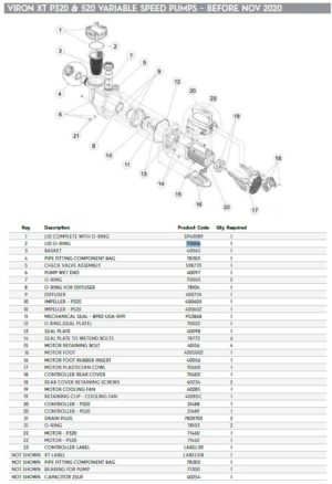 O RING LID CTX -E SERIES PUMP ASTRAL (LINT POT)