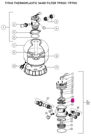 SPIDER GASKET 40MM TOP MT VALVE